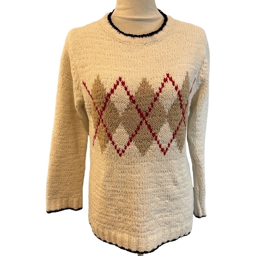 Vintage Preppy‎ Argyle Print Sweater Large